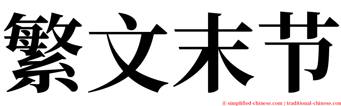 繁文末节 serif font