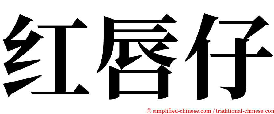 红唇仔 serif font