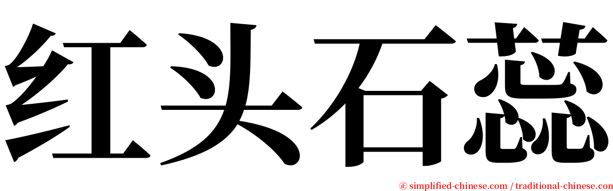 红头石蕊 serif font