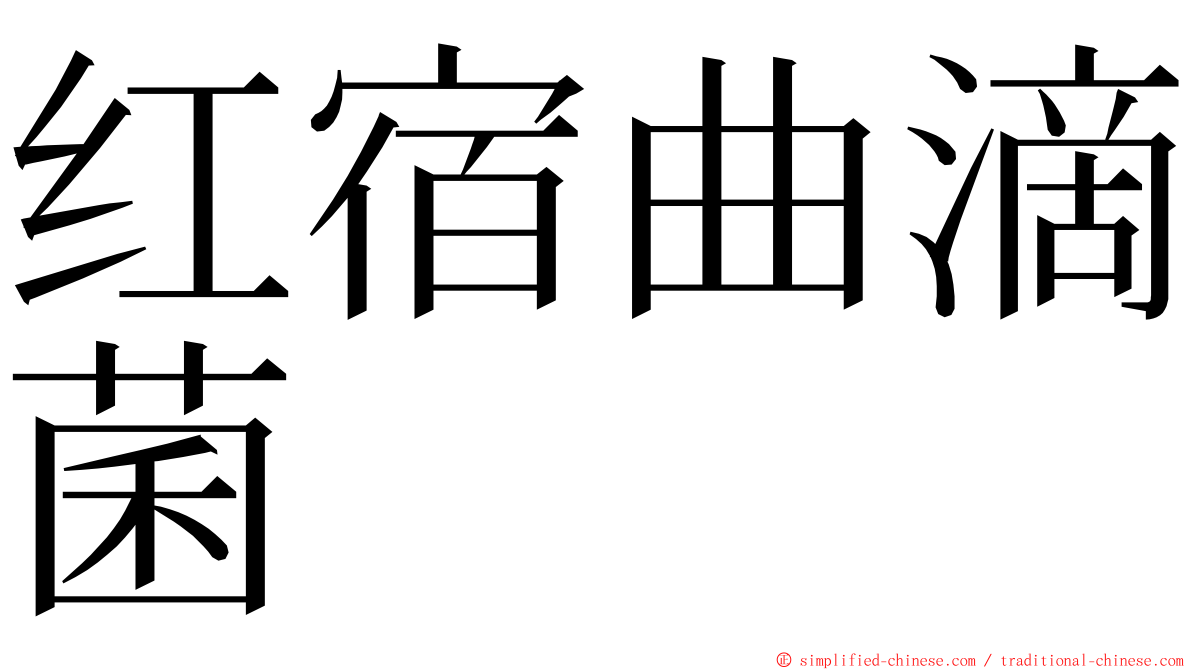 红宿曲滴菌 ming font