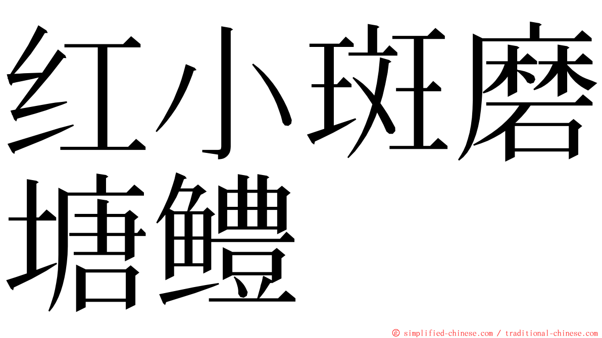 红小斑磨塘鳢 ming font