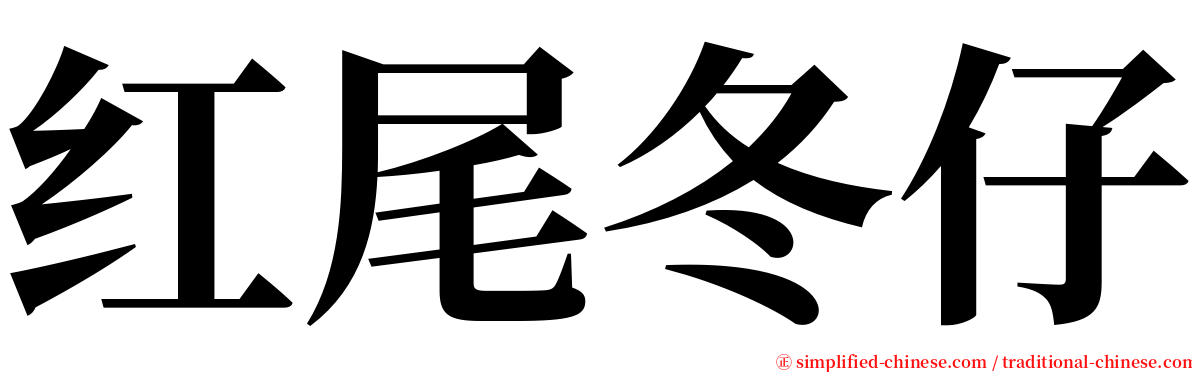 红尾冬仔 serif font