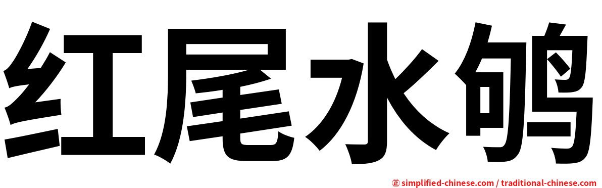 红尾水鸲