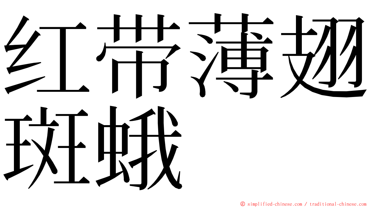 红带薄翅斑蛾 ming font