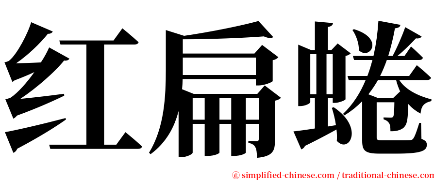 红扁蜷 serif font