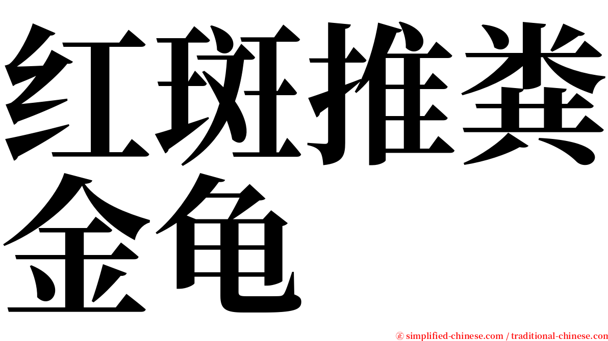 红斑推粪金龟 serif font