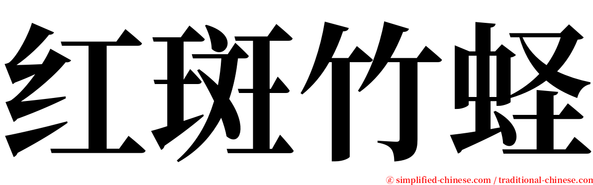 红斑竹蛏 serif font