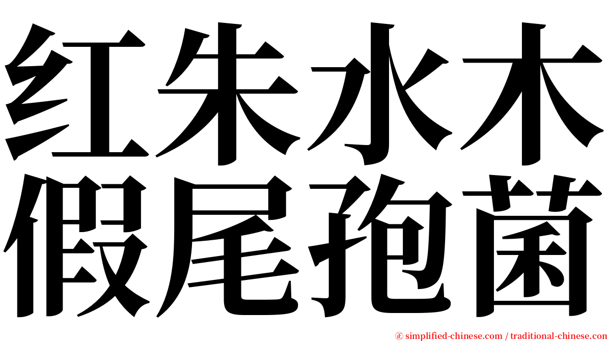 红朱水木假尾孢菌 serif font