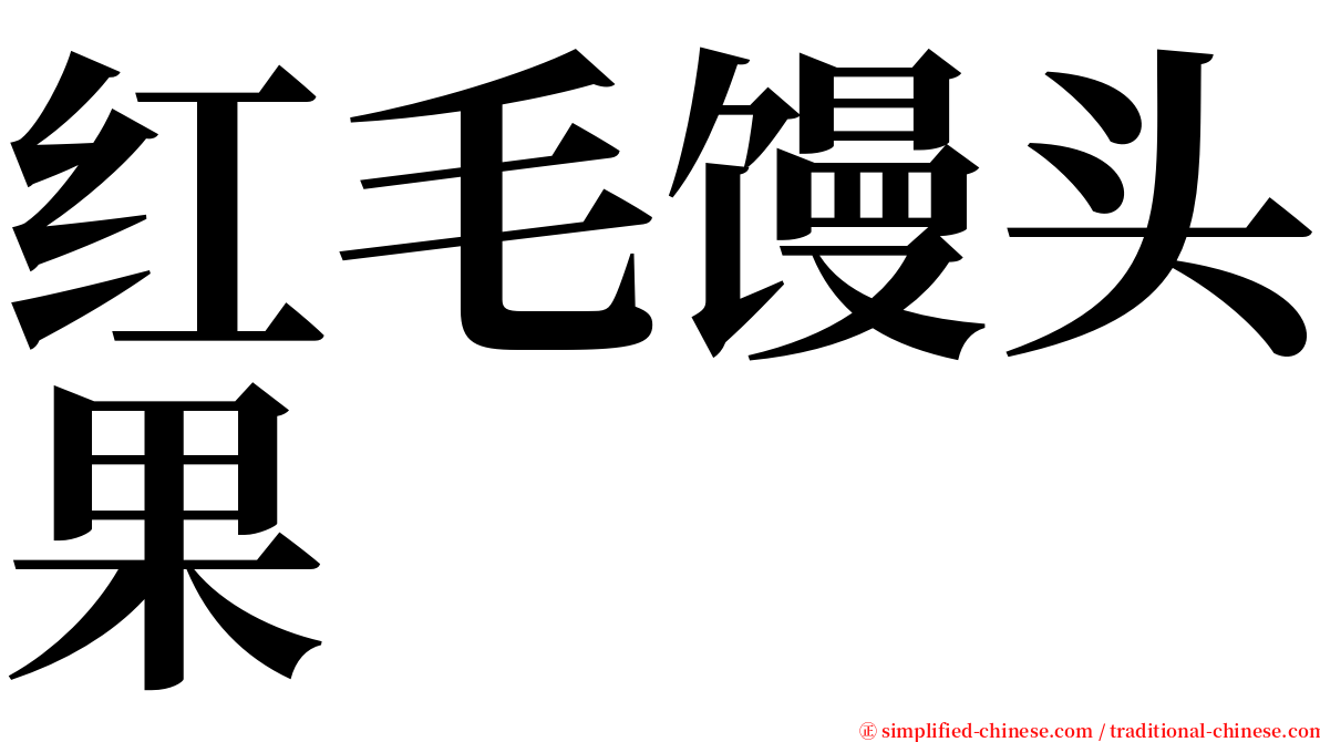 红毛馒头果 serif font