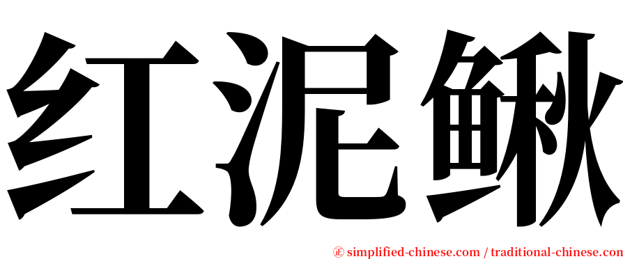 红泥鳅 serif font