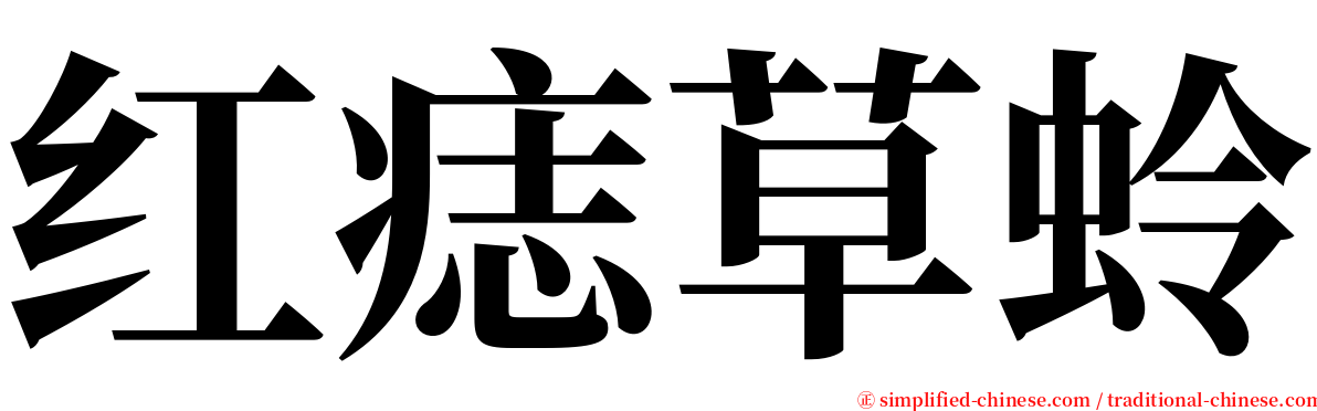 红痣草蛉 serif font