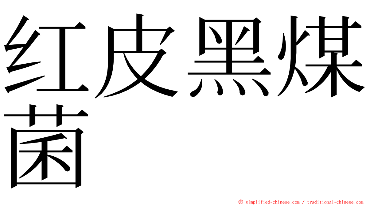 红皮黑煤菌 ming font