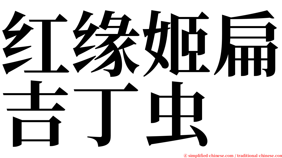 红缘姬扁吉丁虫 serif font