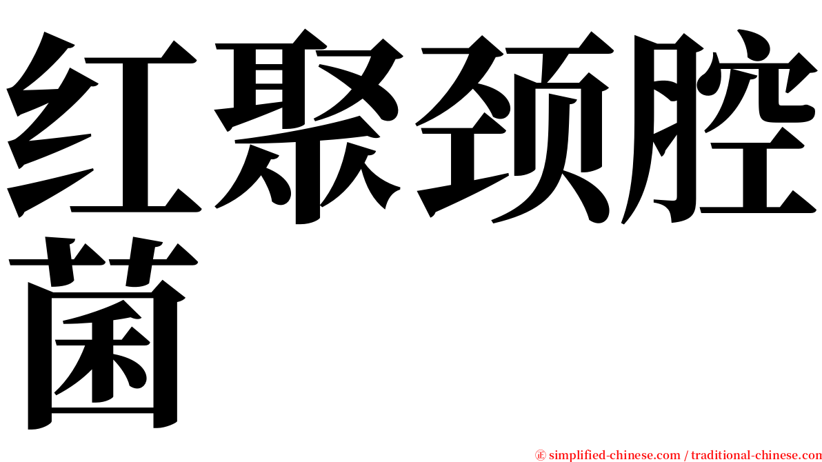 红聚颈腔菌 serif font