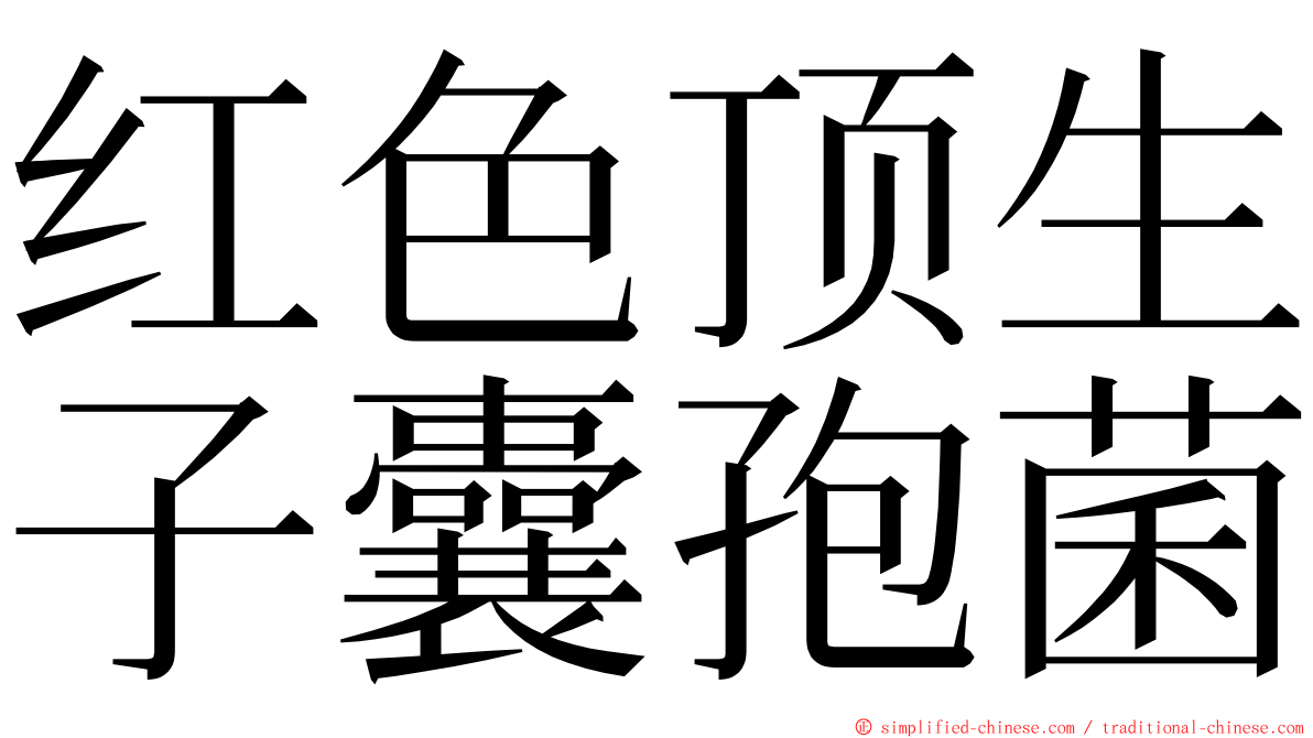 红色顶生子囊孢菌 ming font