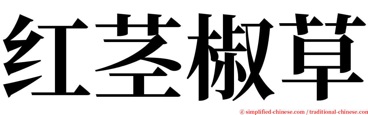 红茎椒草 serif font