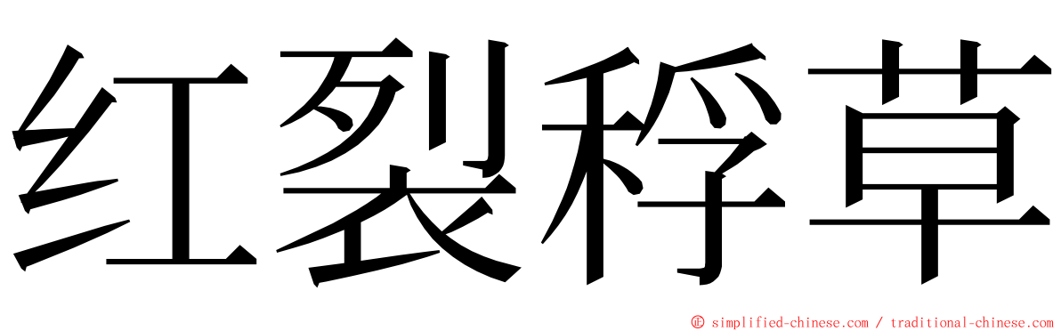 红裂稃草 ming font