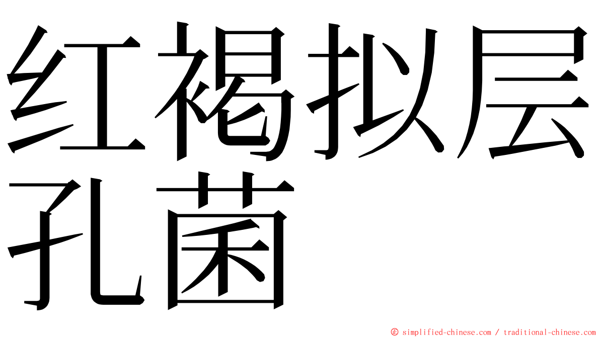 红褐拟层孔菌 ming font