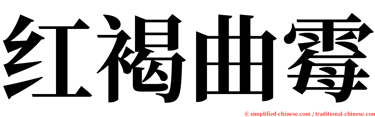 红褐曲霉 serif font