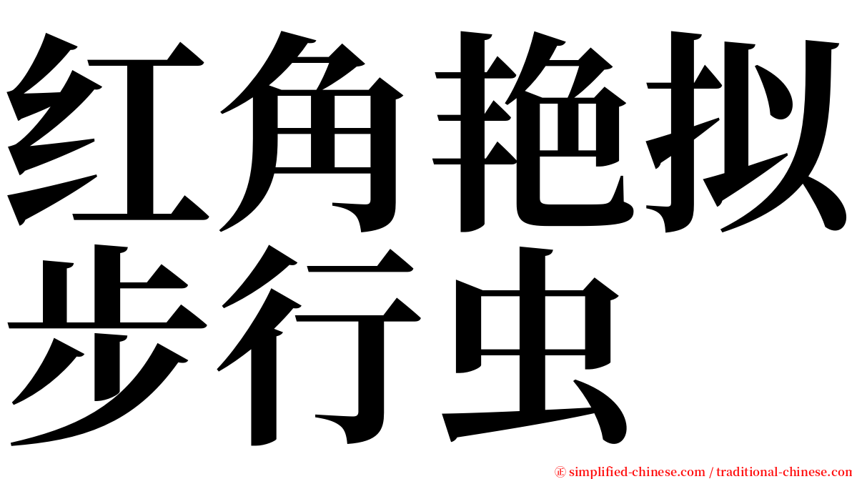 红角艳拟步行虫 serif font