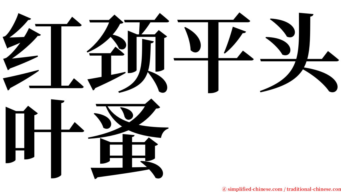 红颈平头叶蚤 serif font