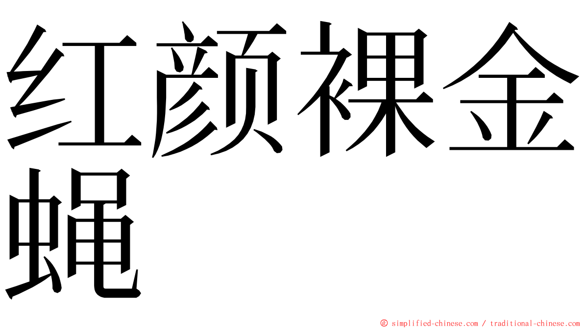 红颜裸金蝇 ming font