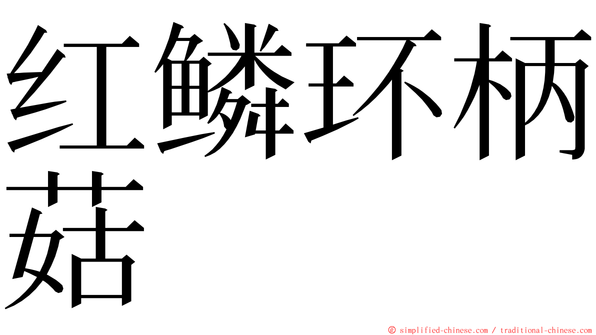 红鳞环柄菇 ming font