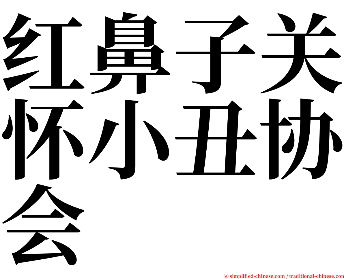 红鼻子关怀小丑协会 serif font