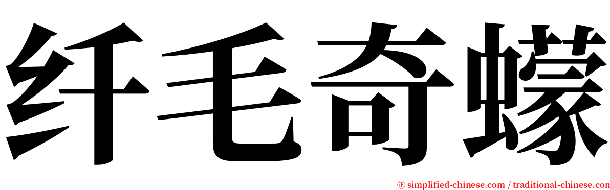 纤毛奇蠓 serif font