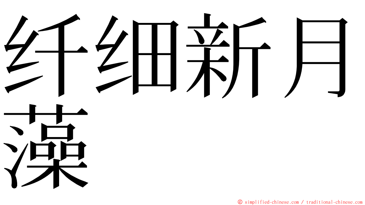 纤细新月藻 ming font