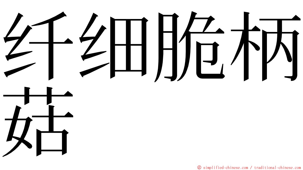 纤细脆柄菇 ming font