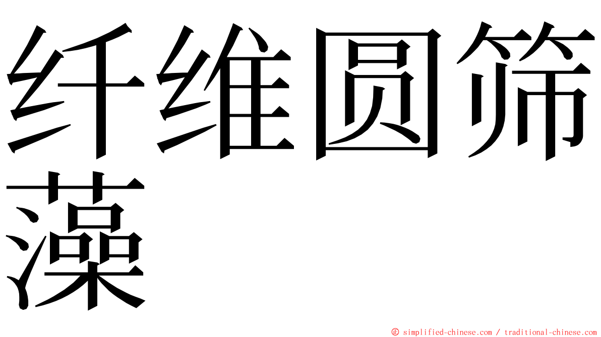 纤维圆筛藻 ming font