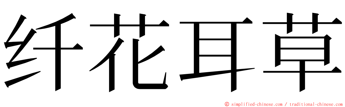 纤花耳草 ming font