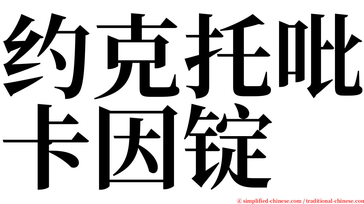 约克托吡卡因锭 serif font