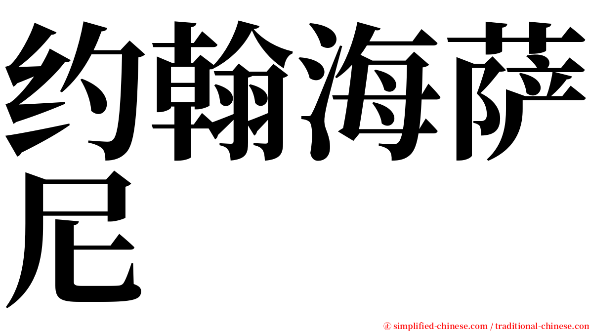 约翰海萨尼 serif font