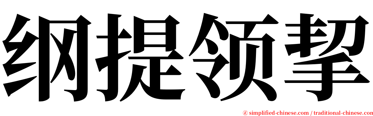 纲提领挈 serif font