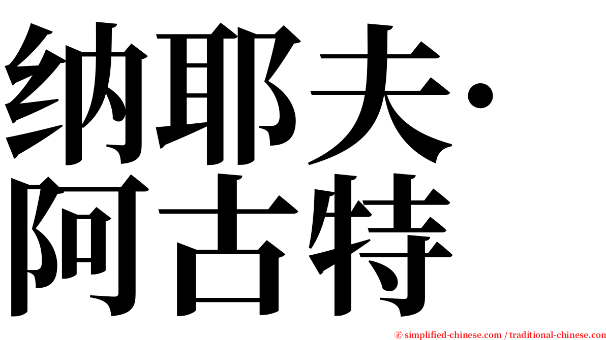 纳耶夫·阿古特 serif font