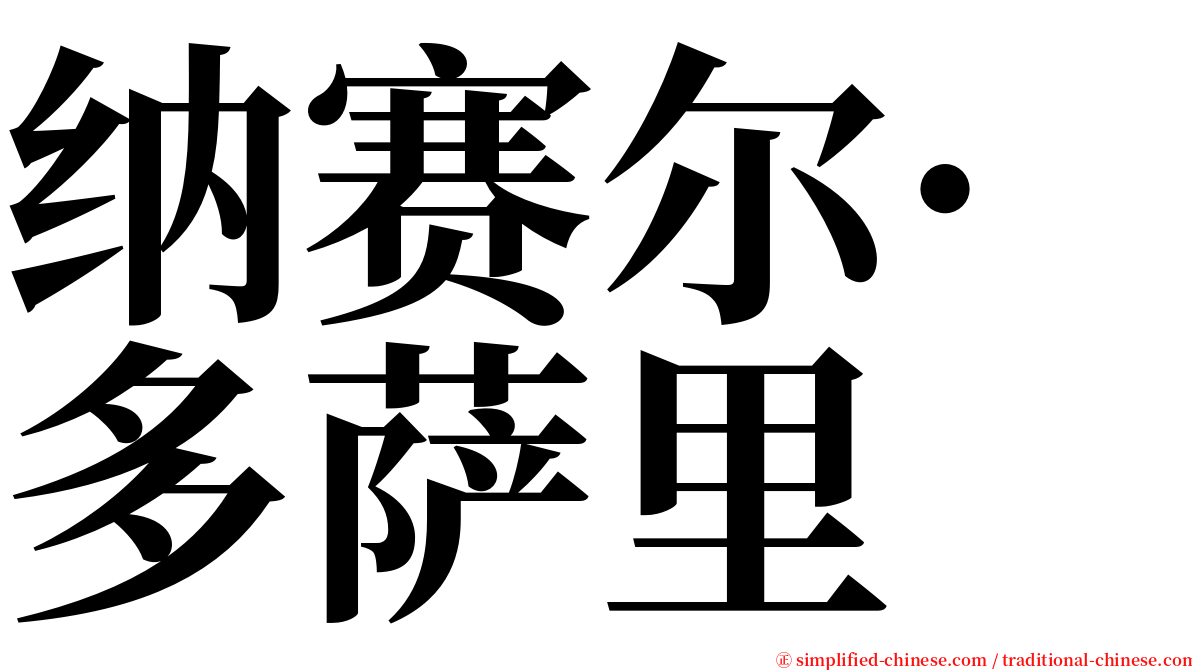 纳赛尔·多萨里 serif font