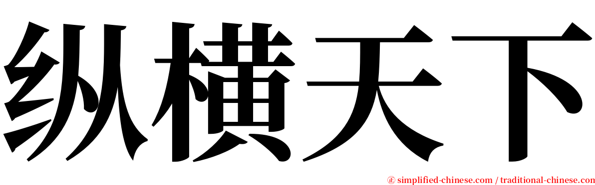 纵横天下 serif font