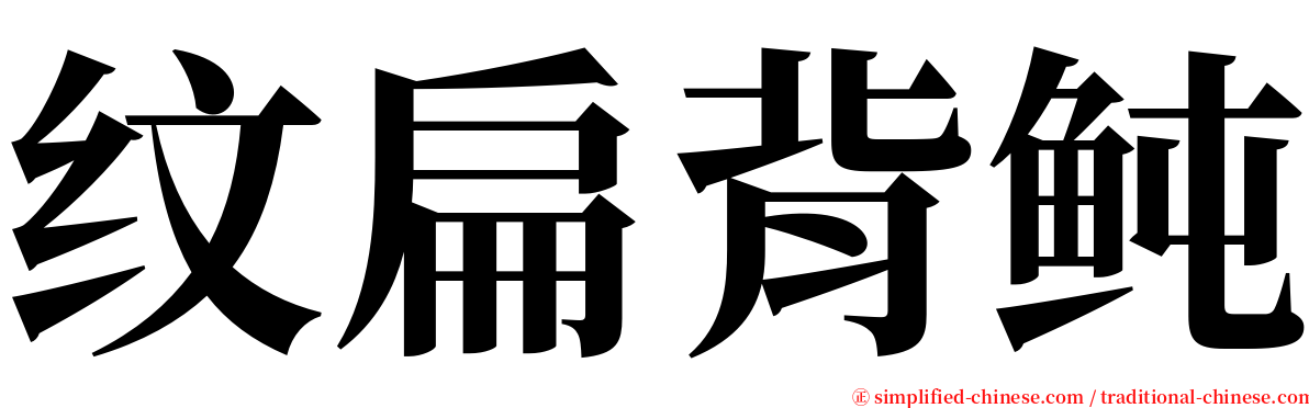 纹扁背鲀 serif font