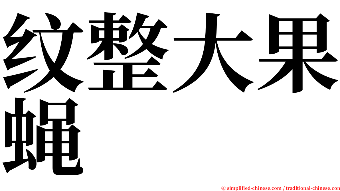 纹整大果蝇 serif font