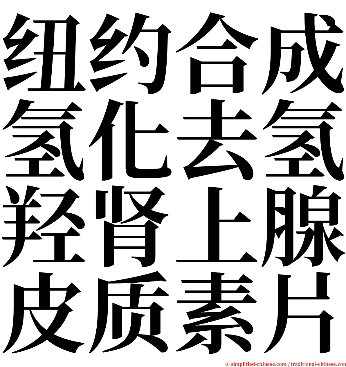 纽约合成氢化去氢羟肾上腺皮质素片 serif font