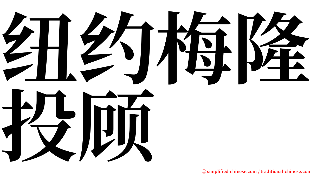 纽约梅隆投顾 serif font