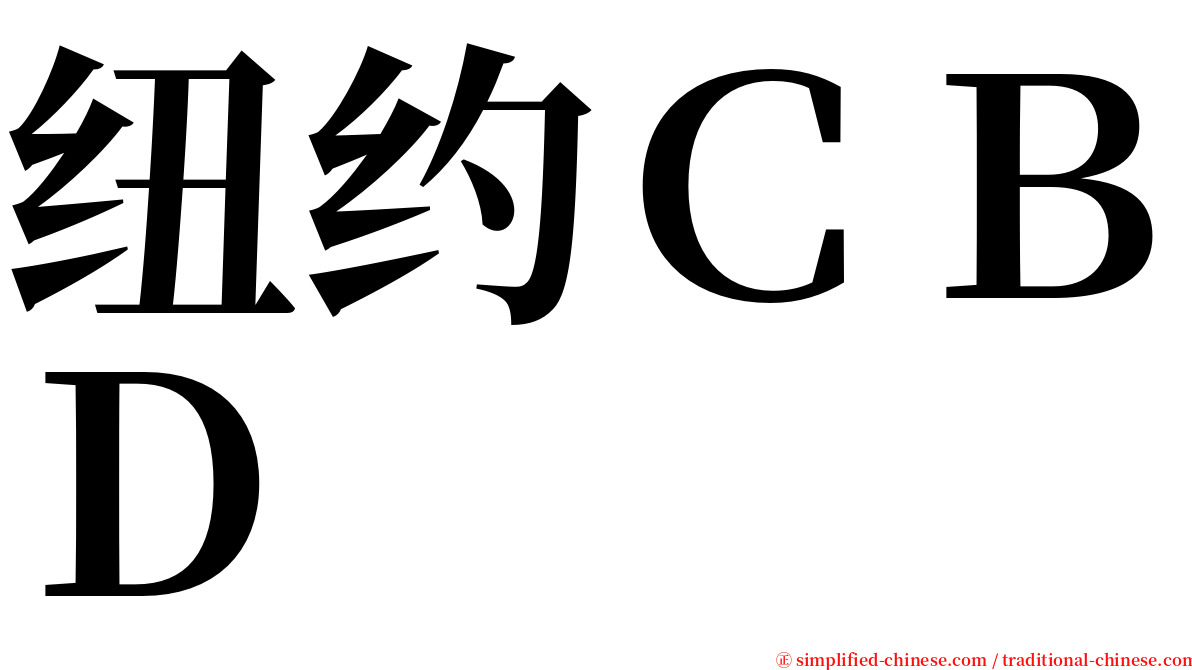 纽约ＣＢＤ serif font