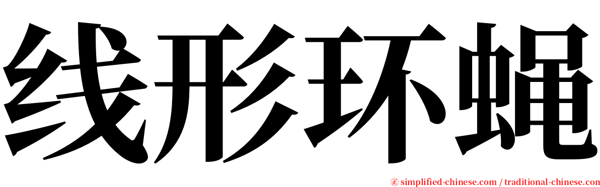 线形环蝇 serif font