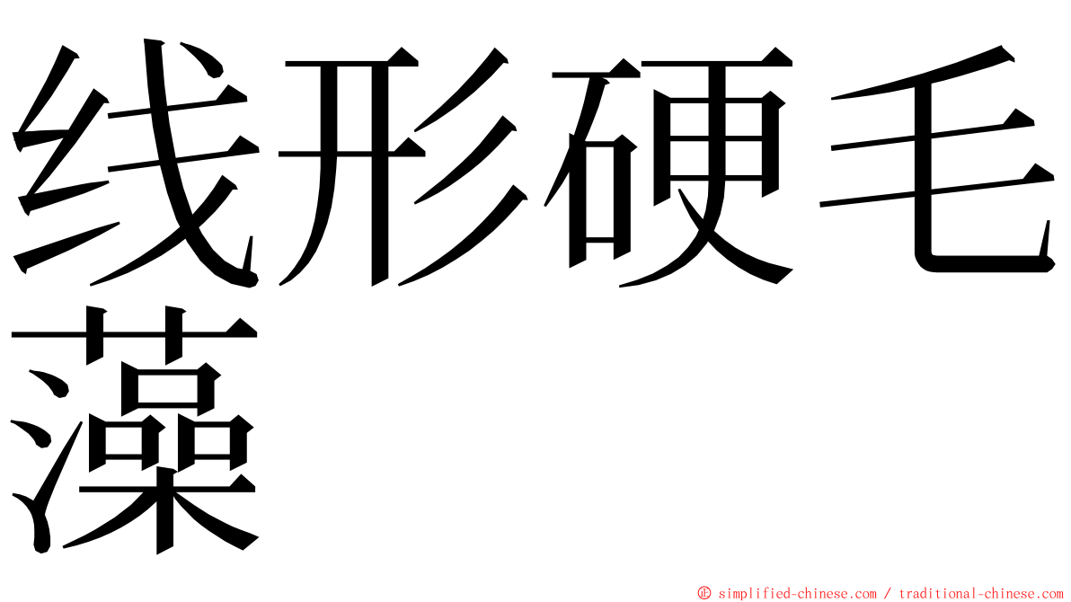 线形硬毛藻 ming font