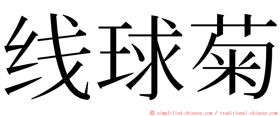 线球菊 ming font