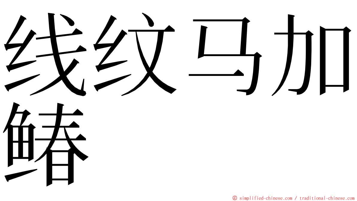 线纹马加䲠 ming font