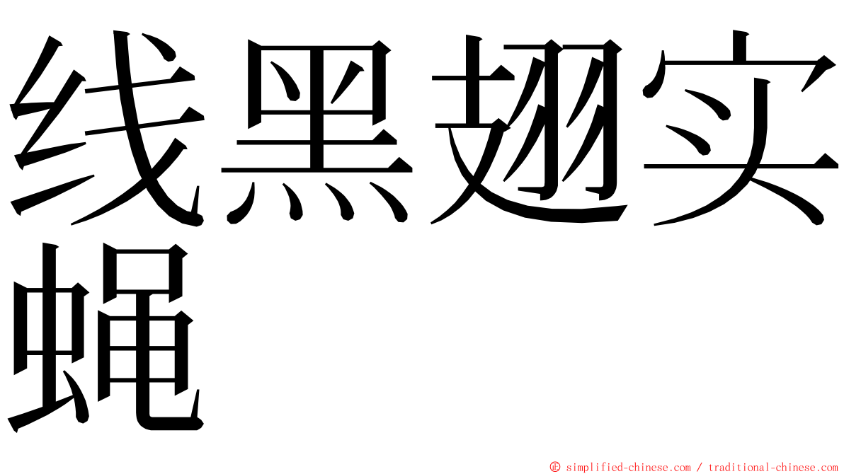 线黑翅实蝇 ming font