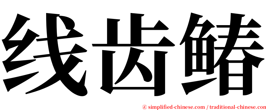 线齿䲠 serif font